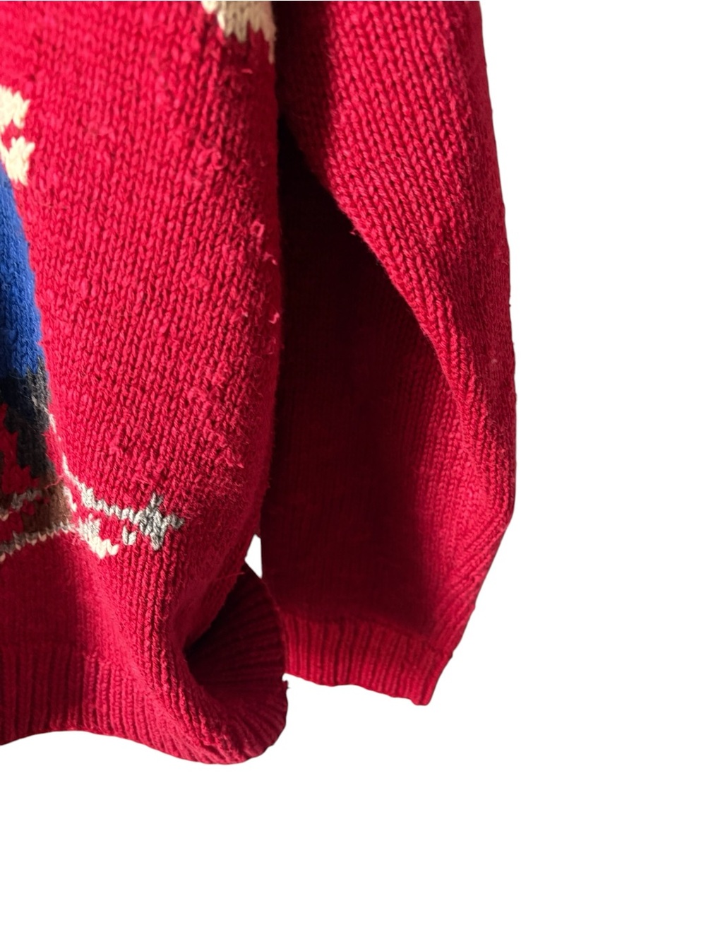Vintage Jones New York Sport Ski Sweater Red Quarter-Zip Petite Medium 90s Y2K - Picture 7 of 12